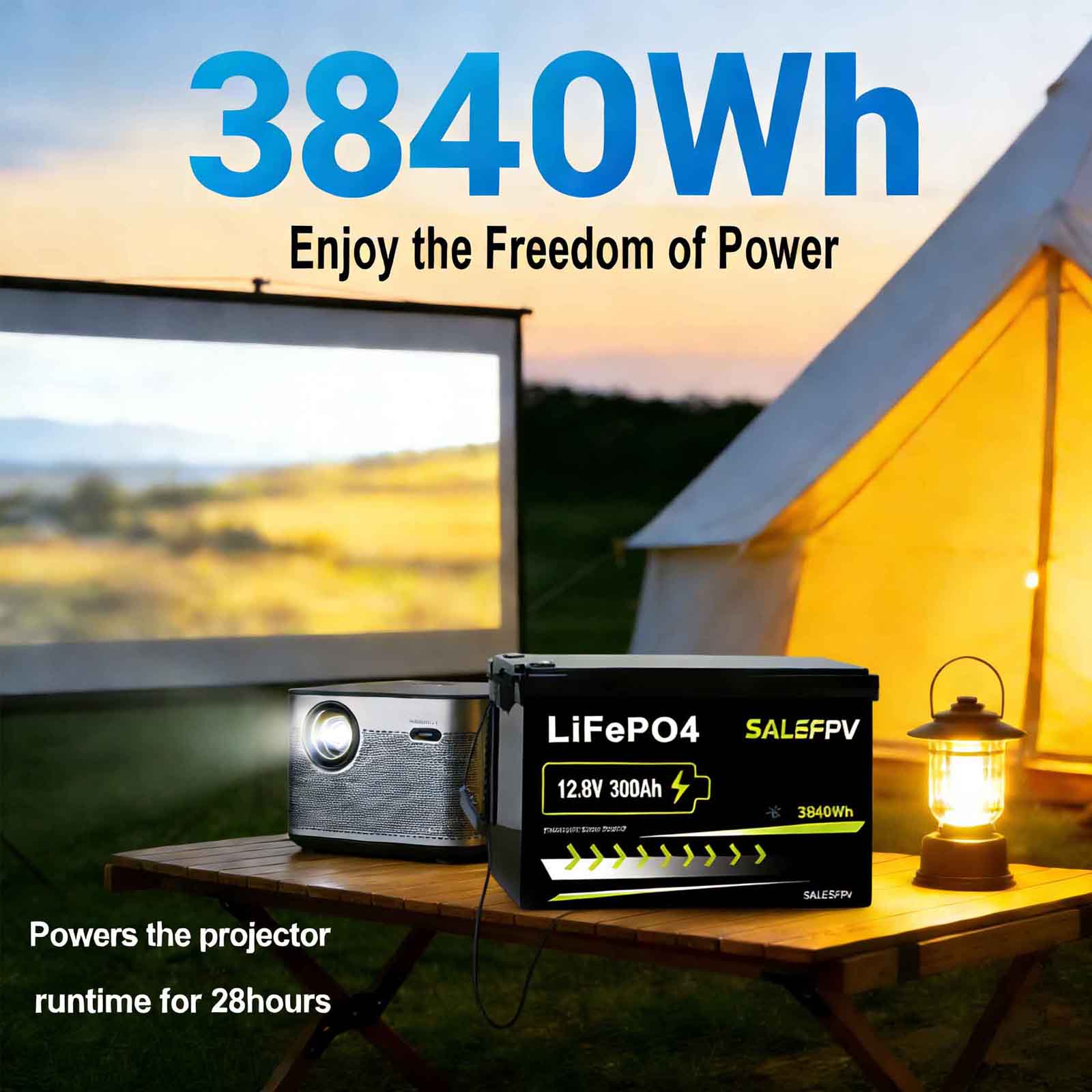 12V 300Ah Bluetooth LiFePO4 Battery(Fast Delivery,US Stock) - Image 2