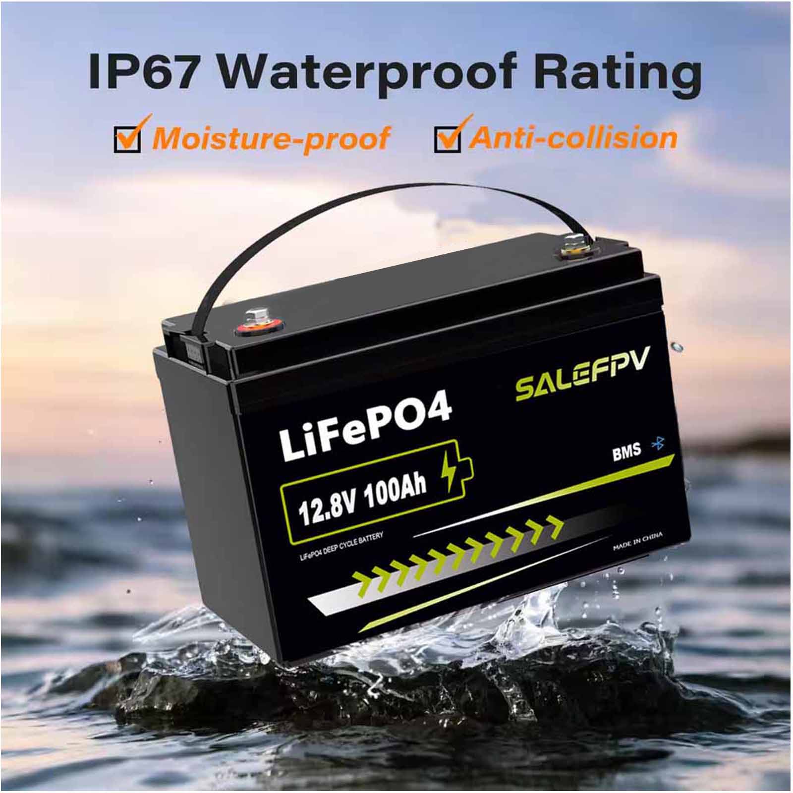 12V 100Ah Bluetooth with LCD Display LiFePO4 Battery(Fast Delivery,US Stock) - Image 3