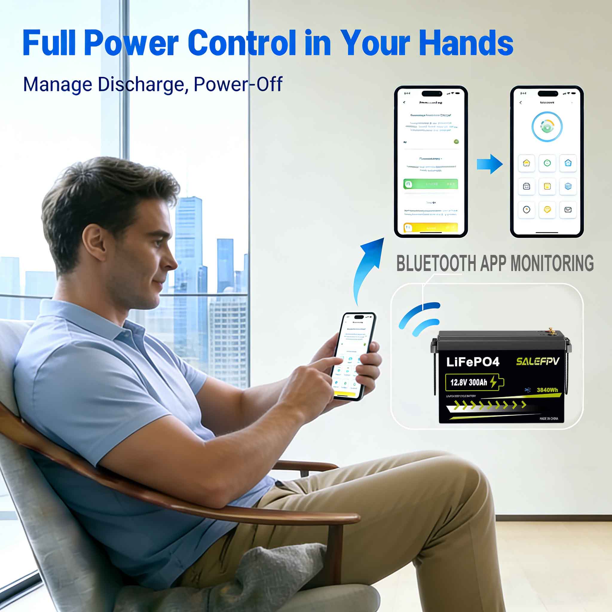 12V 300Ah Bluetooth LiFePO4 Battery(Fast Delivery,US Stock) - Image 3
