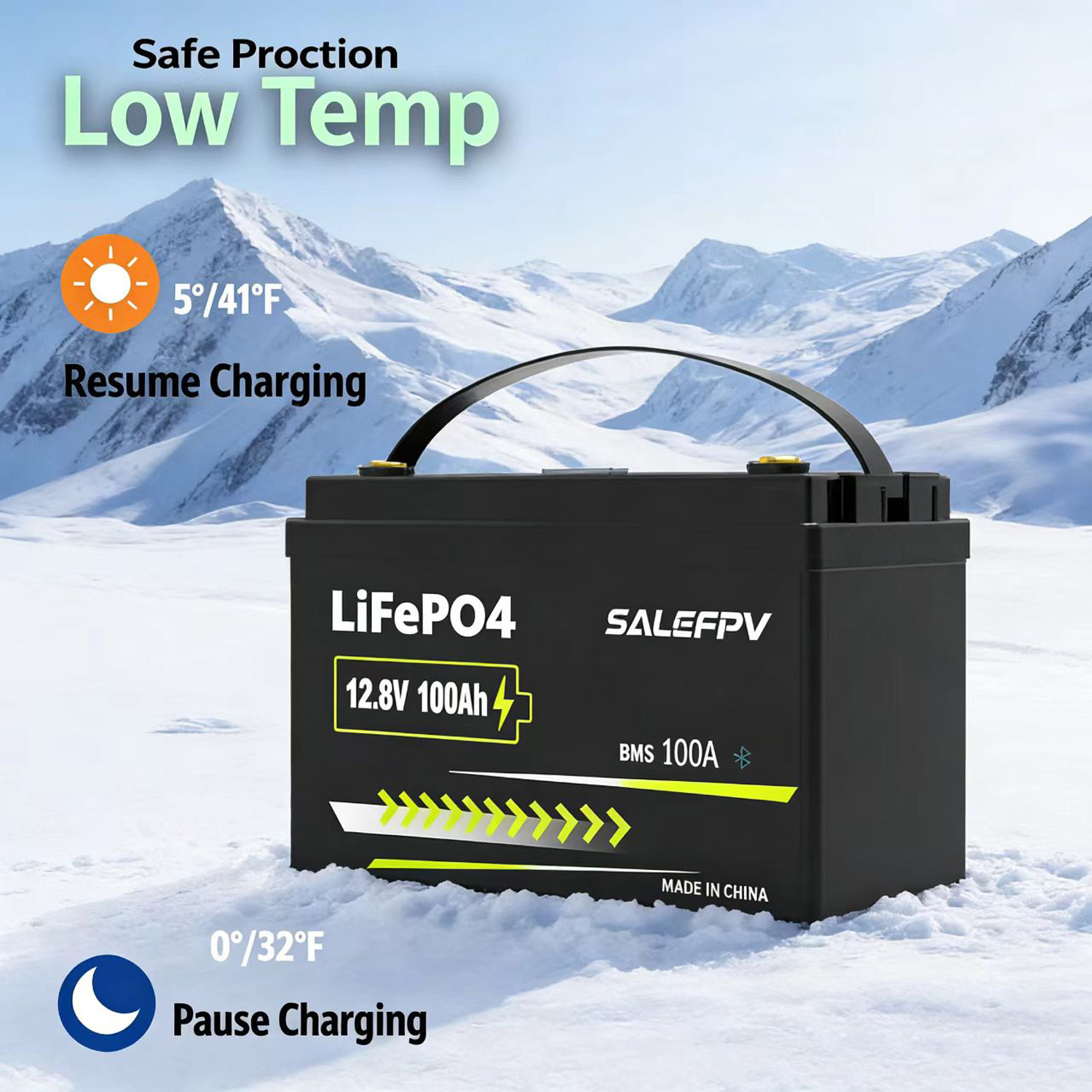 12V 100Ah LiFePO4 Battery, 1280Wh Group 31 Bluetooth Lithium Battery(Fast Delivery,US Stock) - Image 5