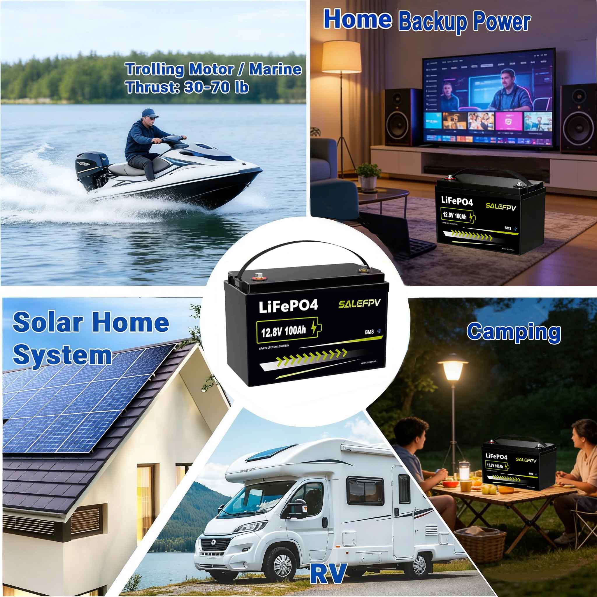 12V 100Ah Bluetooth with LCD Display LiFePO4 Battery(Fast Delivery,US Stock) - Image 5