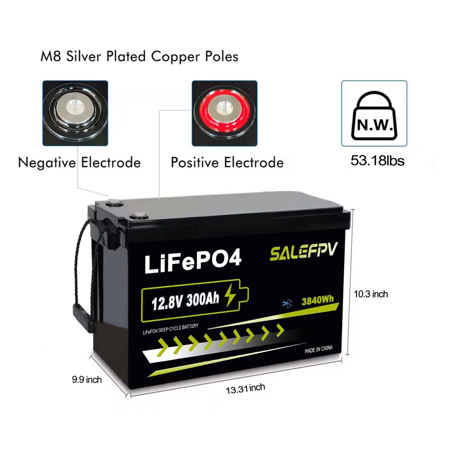 12V 300Ah Bluetooth LiFePO4 Battery(Fast Delivery,US Stock) - Image 5